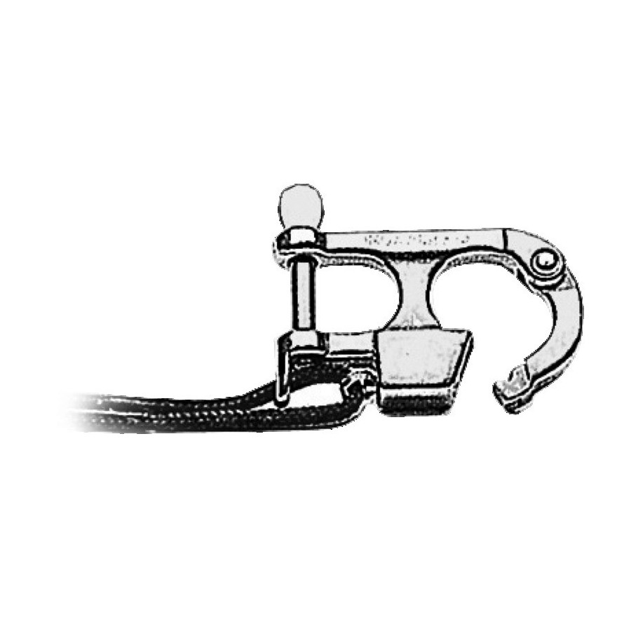 Mousqueton en inox pour ski nautique conforme au standard Ri.Na avec déclaration 165/06/DIP du 18/04/1988 
