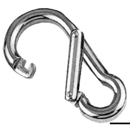 Mousquetons en inox avec ouverture asymétrique