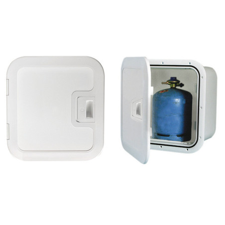 Coqueron en plastique pour rangement de bombonnes avec ventilation frontale