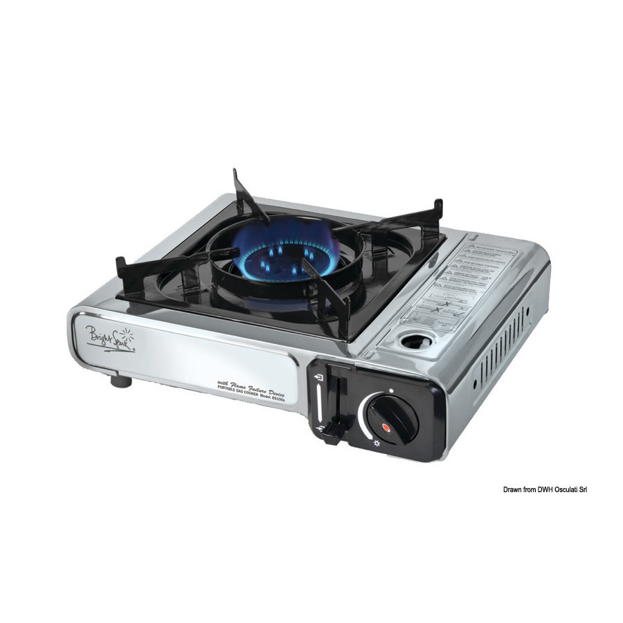 Réchaud portable, bombonne avec cartouche intégrée Variante ou Accessoires Réduit:inox avec cartouche intégrée *50.275.05*