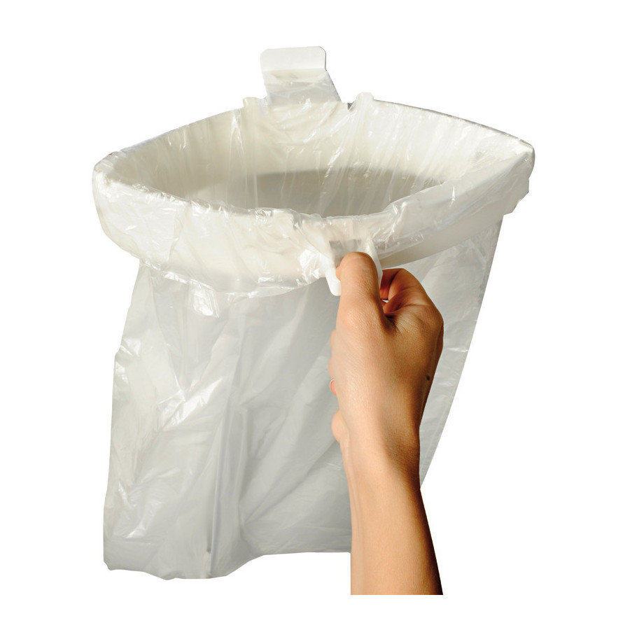 Container à ordures avec fermeture automatique à ressort 