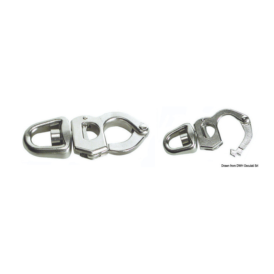 Mousquetons en inox pour écoutes, drisses, spi 