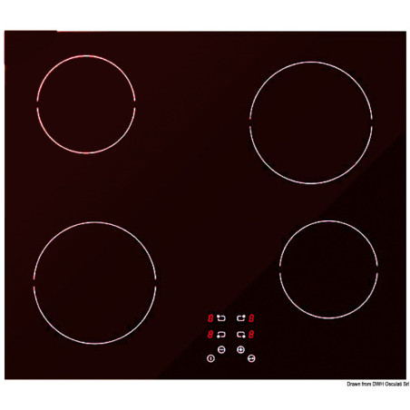 Plan de cuisson vitrocéramique à 4 feux