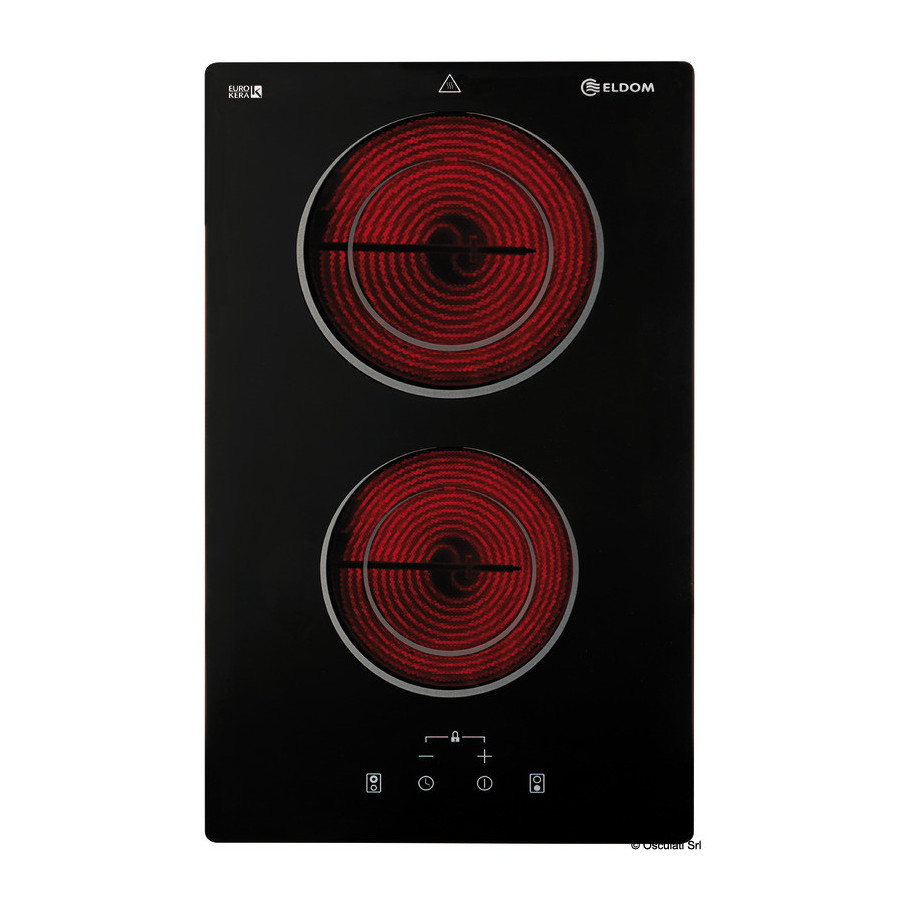 Plan de cuisson en vitrocéramique avec commandes tactiles 