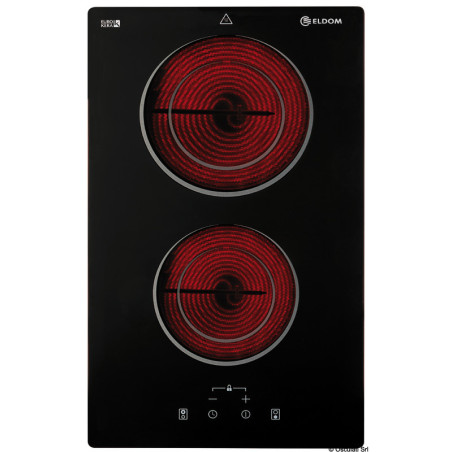 Plan de cuisson en vitrocéramique avec commandes tactiles