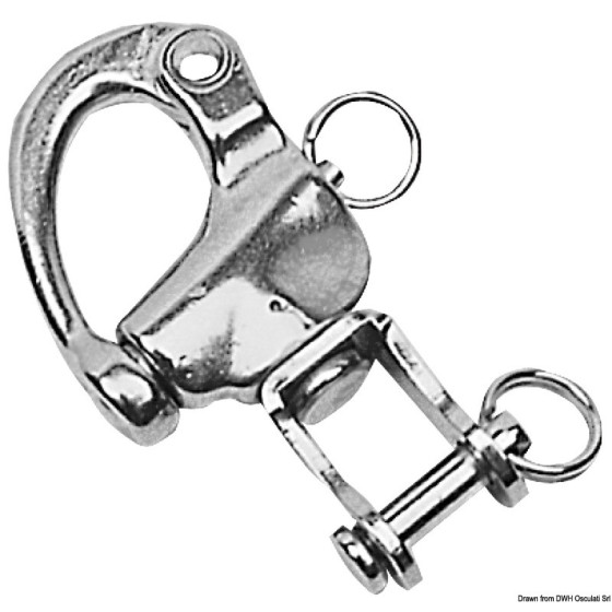 Mousquetons en inox avec manille pivotante pour spi, drisses et utilisations diverses 