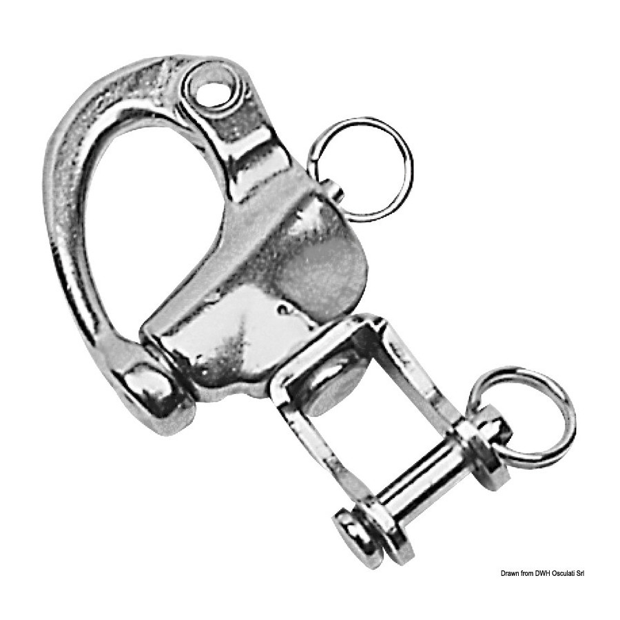 Mousquetons en inox avec manille pivotante pour spi, drisses et utilisations diverses 