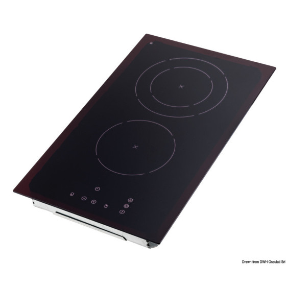 Plan de cuisson en vitrocéramique avec commandes tactiles 