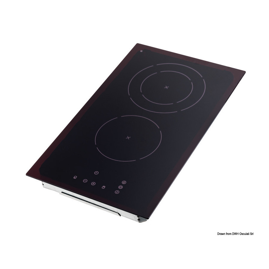 Plan de cuisson en vitrocéramique avec commandes tactiles 