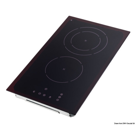 Plan de cuisson en vitrocéramique avec commandes tactiles