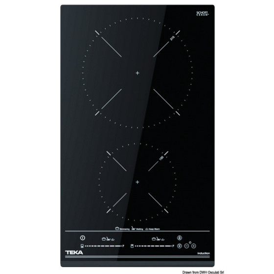 Plan de cuisson en vitrocéramique à induction Variante ou Accessoires Réduit:ad induzione 2 fuochi *50.707.91*