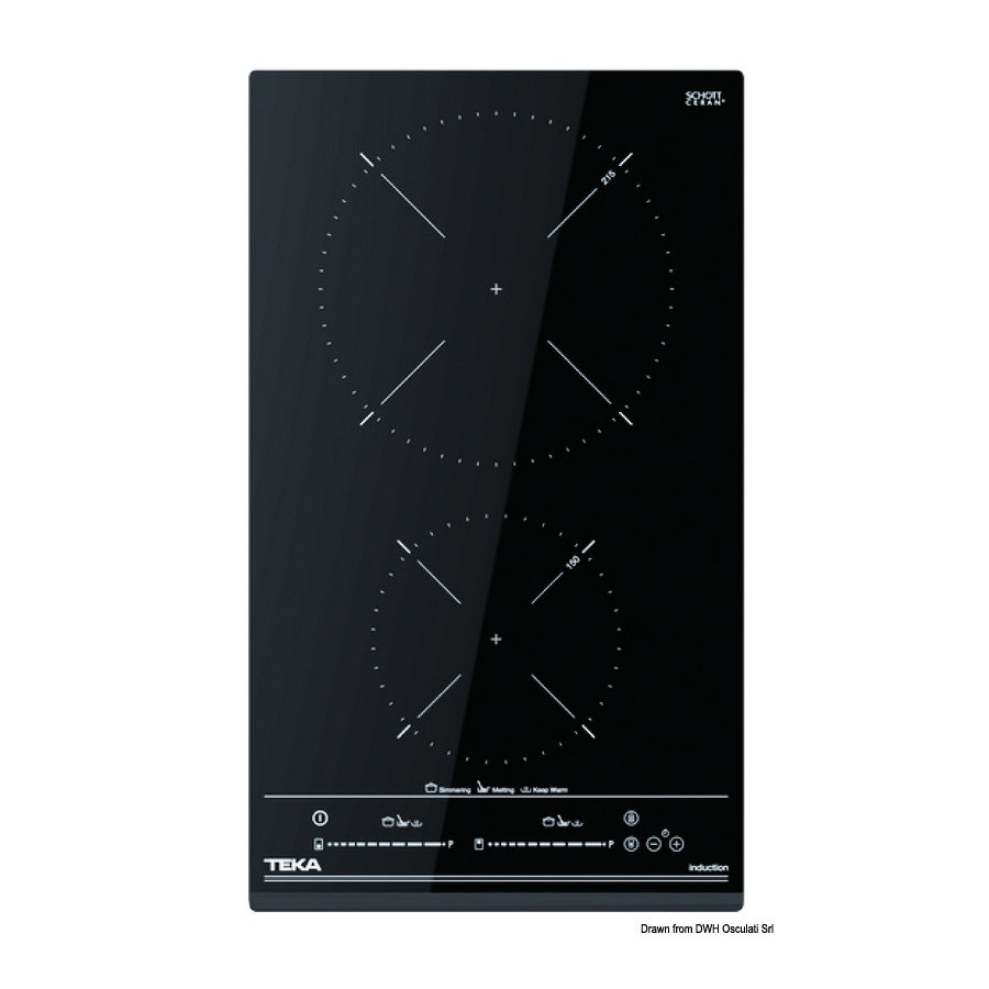 Plan de cuisson en vitrocéramique à induction Variante ou Accessoires Réduit:ad induzione 2 fuochi *50.707.91*