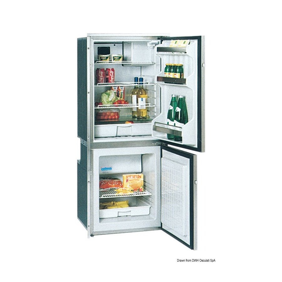 Réfrigérateur ISOTHERM frontal Inox - double compartiment Variante ou Accessoires Réduit:CR195 inox 12/24 V *50.827.05*