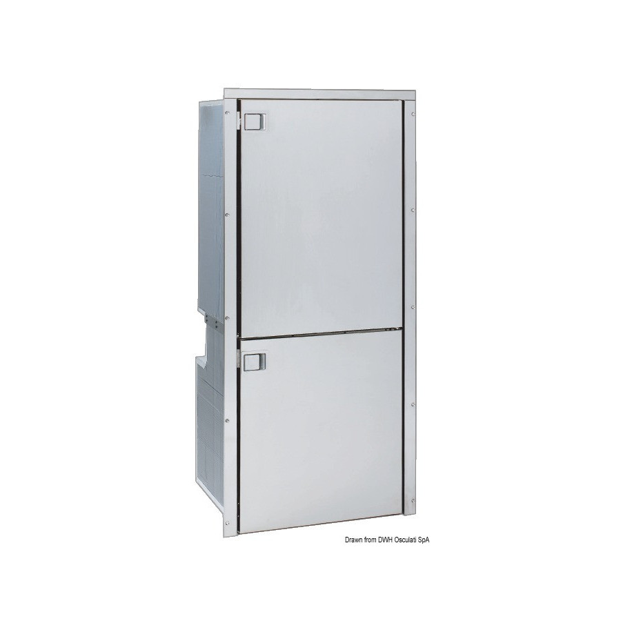 Réfrigérateur ISOTHERM frontal Inox - double compartiment Variante ou Accessoires Réduit:CR195 inox 12/24 V *50.827.05*