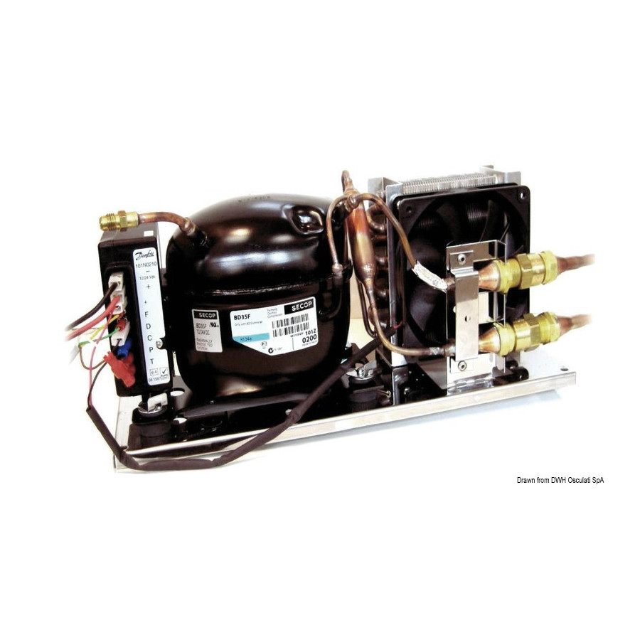 Unité réfrigérante ISOTHERM by Indel Webasto Marine Secop avec évaporateur ventilé VE150 