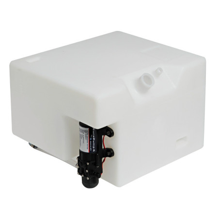 Réservoir avec autoclave, pivotable à 90°
