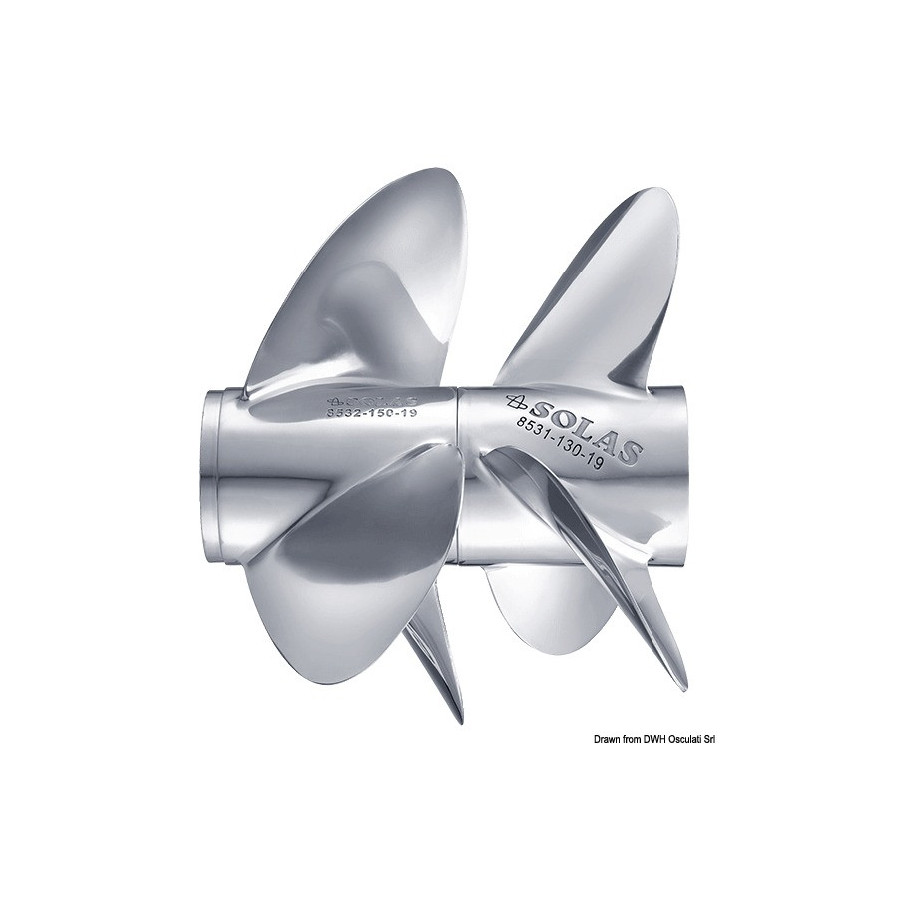 Hélices en acier inox à 3 pales pour DP 280/290 type C 