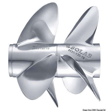 Hélices en acier inox à 3 pales pour DP 280/290 type C