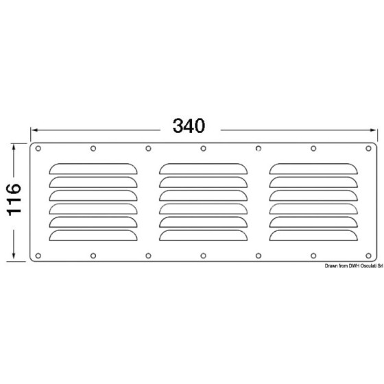 Grilles d’aération rectangulaires 