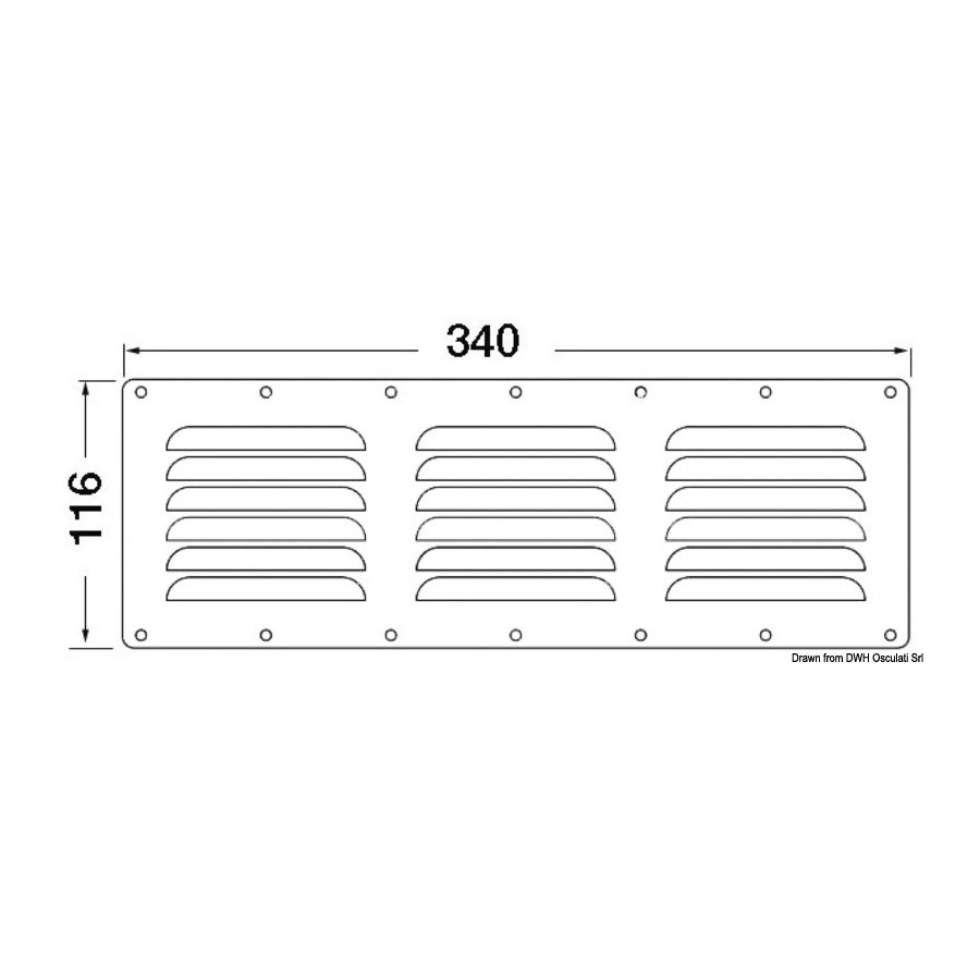 Grilles d’aération rectangulaires 
