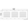 Grilles d’aération rectangulaires