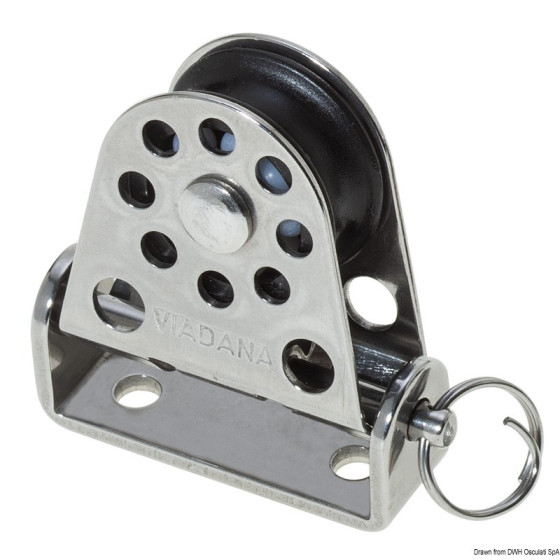 Poulie de renvoi verticale et pivotante VIADANA Variante ou Accessoires Réduit:et pivotante Ø 22 mm p. bouts 6 m *55.082.01*