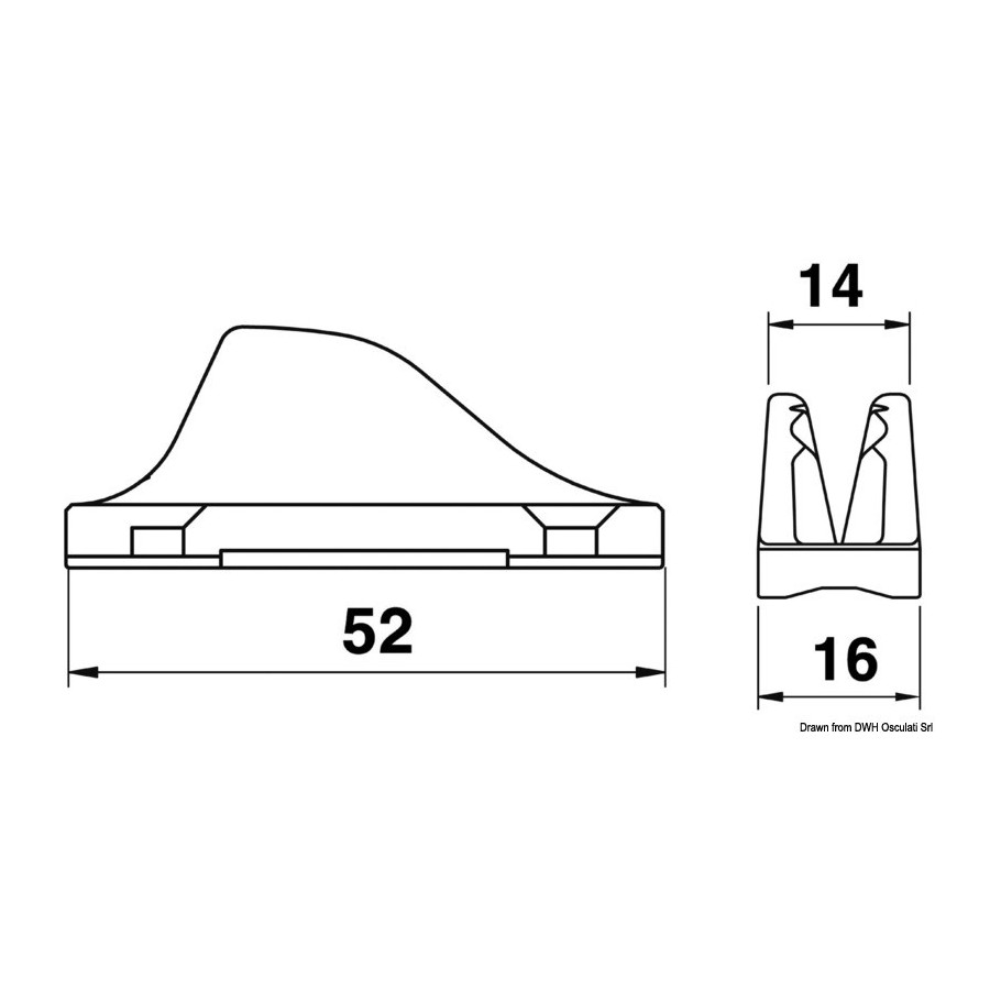 Coinceurs CLAMCLEATS Mini plas Variante ou Accessoires Réduit:CL 204 *56.204.05* Qté : 4