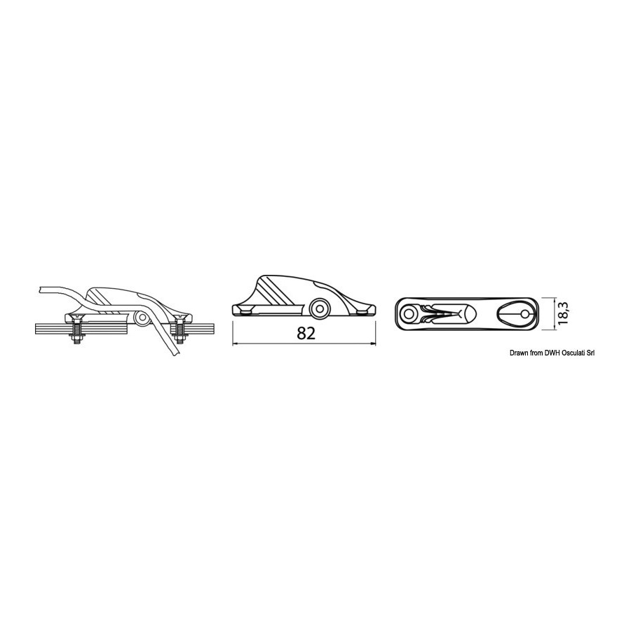 Coinceurs CLAMCLEATS Trapeze Silver Variante ou Accessoires Réduit:CL 230 *56.230.00*