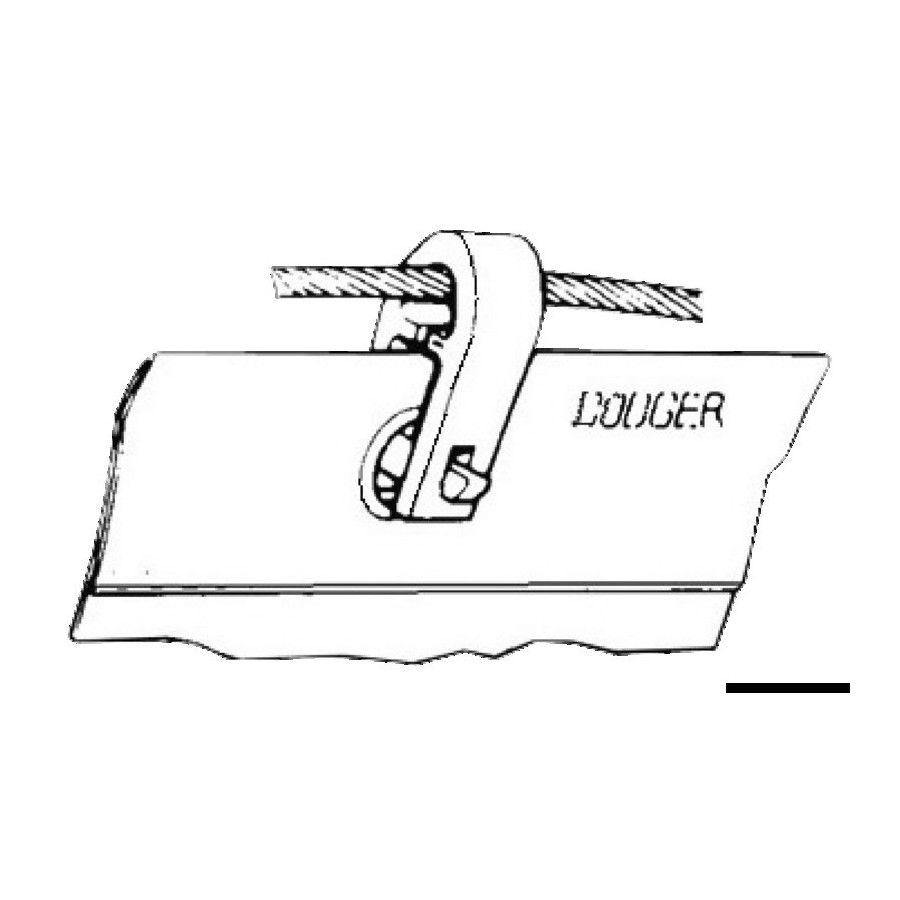 Manille pour coulisseau de grand-voile Variante ou Accessoires Réduit:coulisseau à clip *58.045.20* Qté : 6