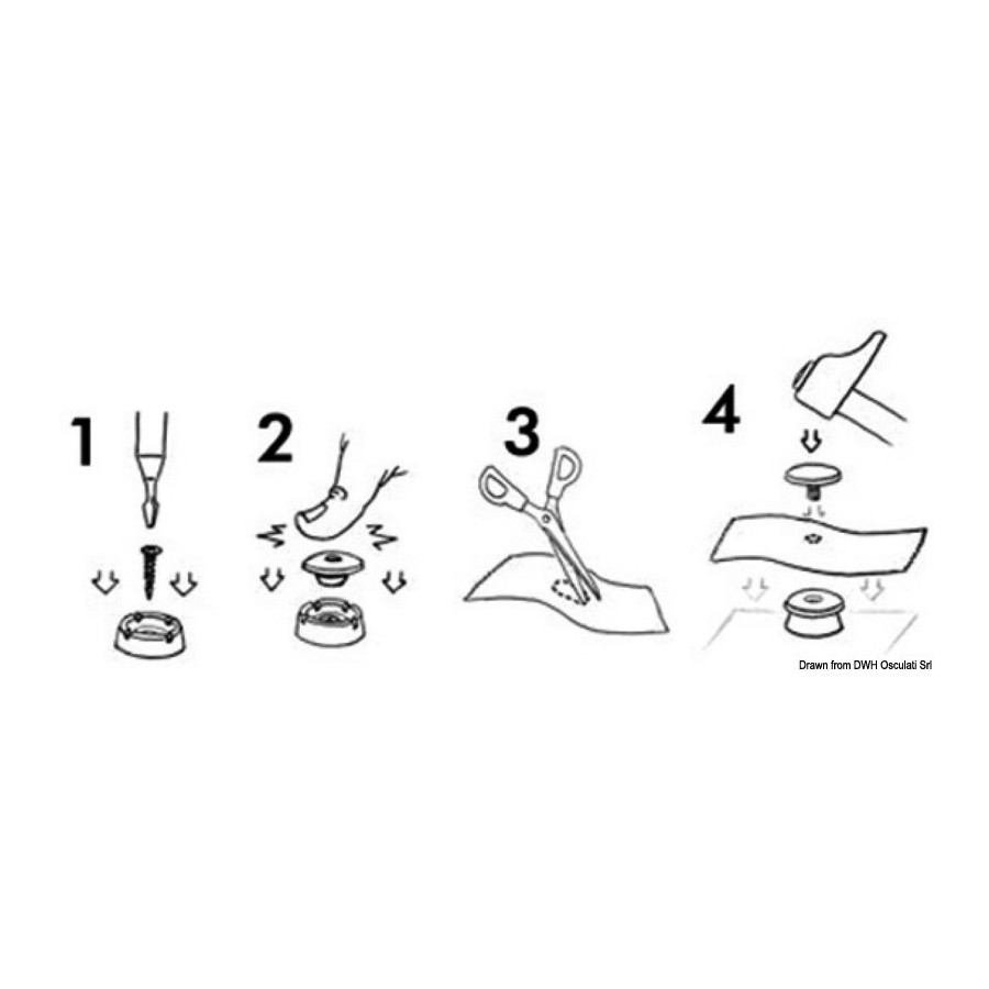 Boutons en plastique STAYPUT Press Clip 