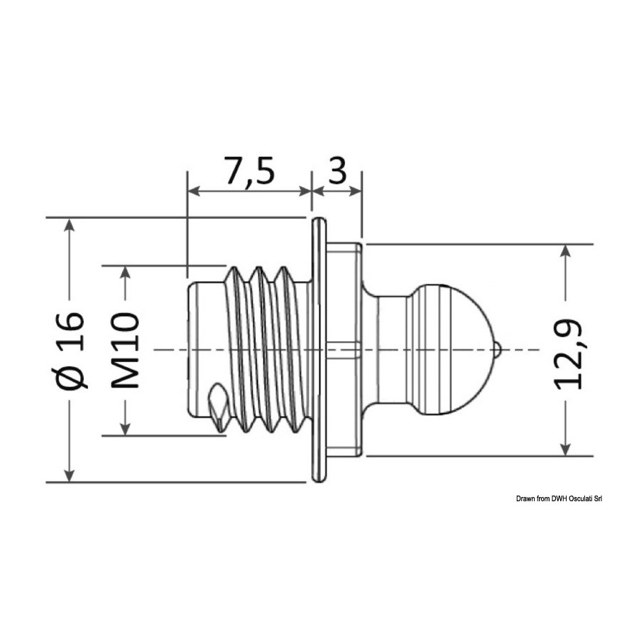 Système de fixation panneaux DELAHOUSSE Quick Fit Variante ou Accessoires Réduit:court/boule standard *10.340.01* Qté : 100