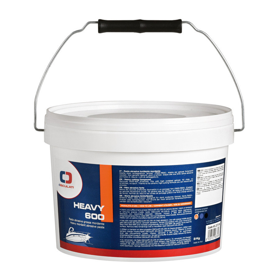 Heavy 600 - Pâte abrasive épaisse preneuse Variante ou Accessoires Réduit:épaisse Osculati Heavy 600 3kg blanc *65.227.00*