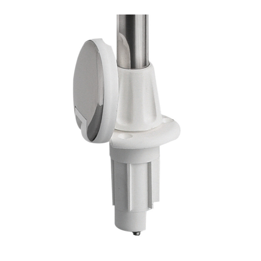 Hampe lumineuse avec feu Evoled 360° - Version extractible avec base en nylon / inox poli 