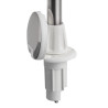 Hampe lumineuse avec feu Evoled 360° - Version extractible avec base en nylon / inox poli