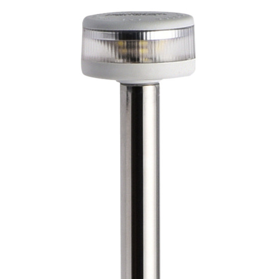 Hampe lumineuse avec feu Evoled 360° - Version extractible avec base inox fixation à paroi Variante ou Accessoires Réduit:avec l