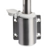 Hampe lumineuse avec feu Evoled 360° - Version extractible avec base inox fixation à paroi