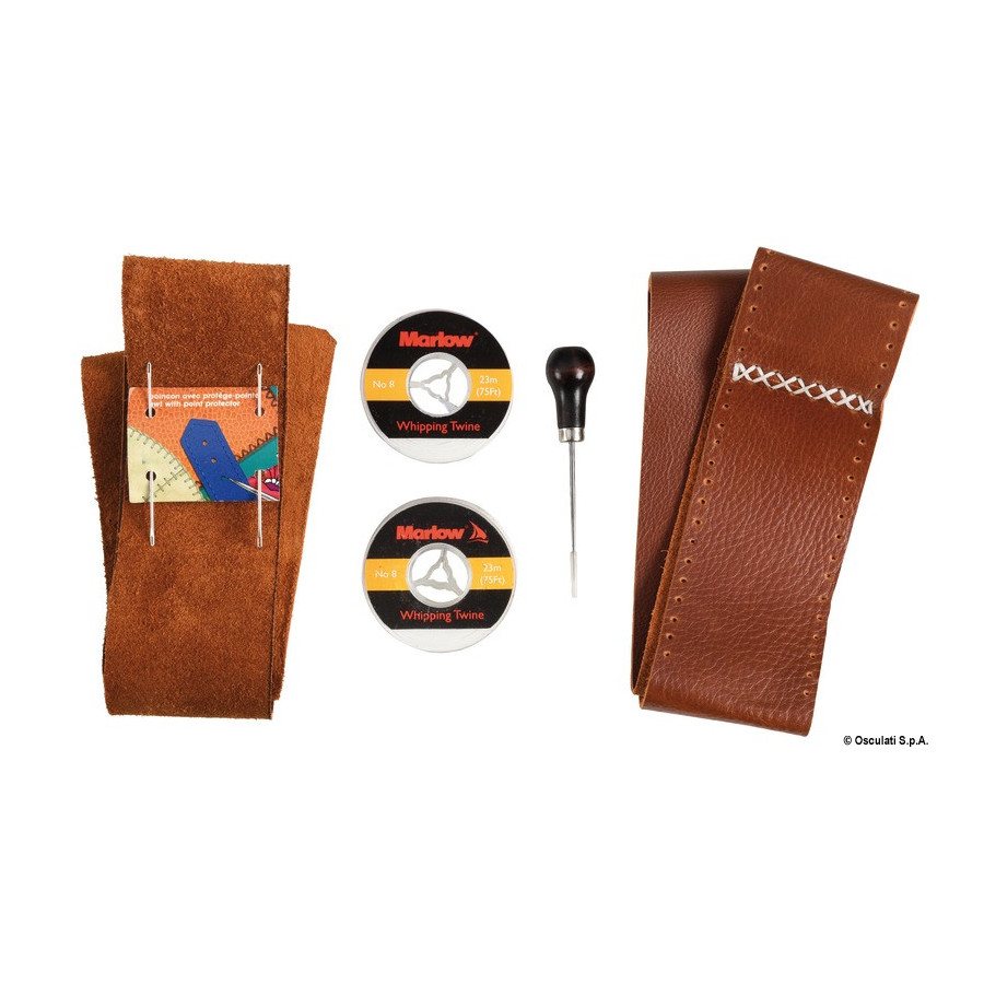Kit pour revêtir les timons de cuir Variante ou Accessoires Réduit:timons de cuir marron *65.527.01*