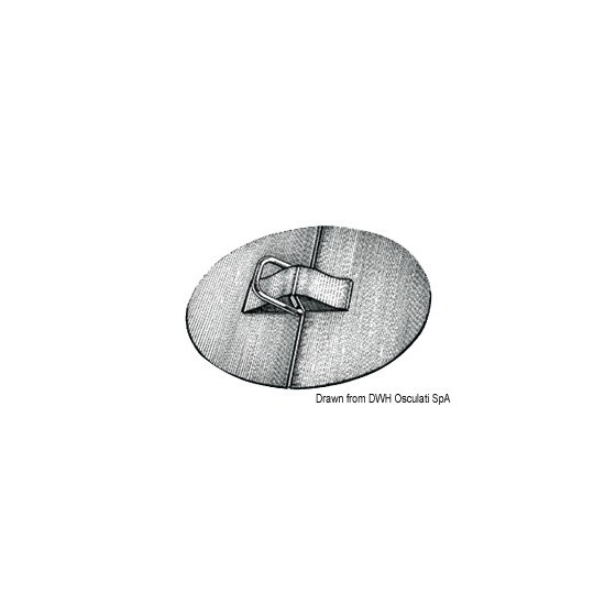 Anneaux en "D" en inox avec support en EPDM 