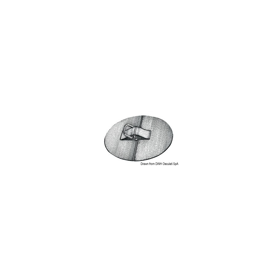 Anneaux en "D" en inox avec support en EPDM 
