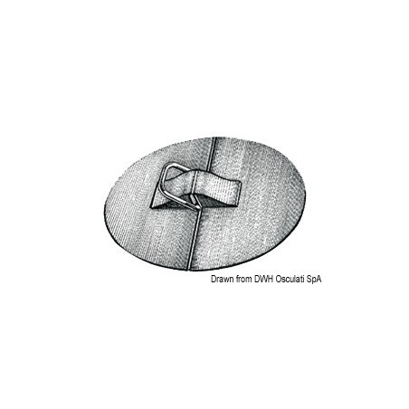 Anneaux en "D" en inox avec support en EPDM