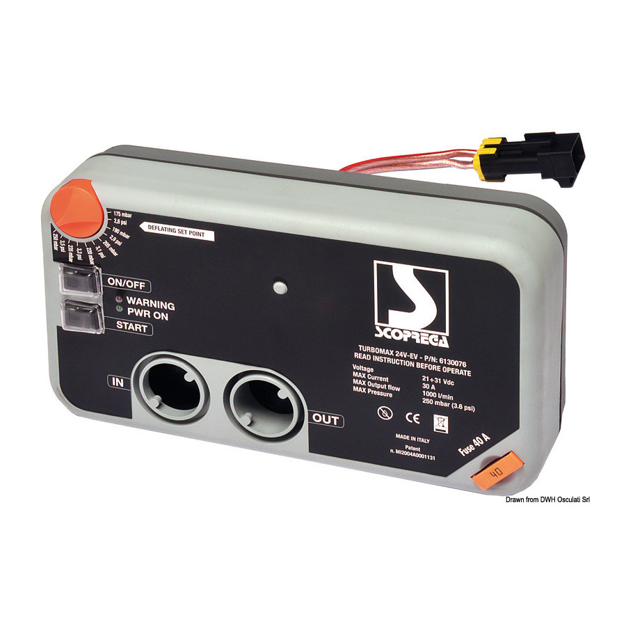 Gonfleur électrique pour canots "Turbo Max Kit" 