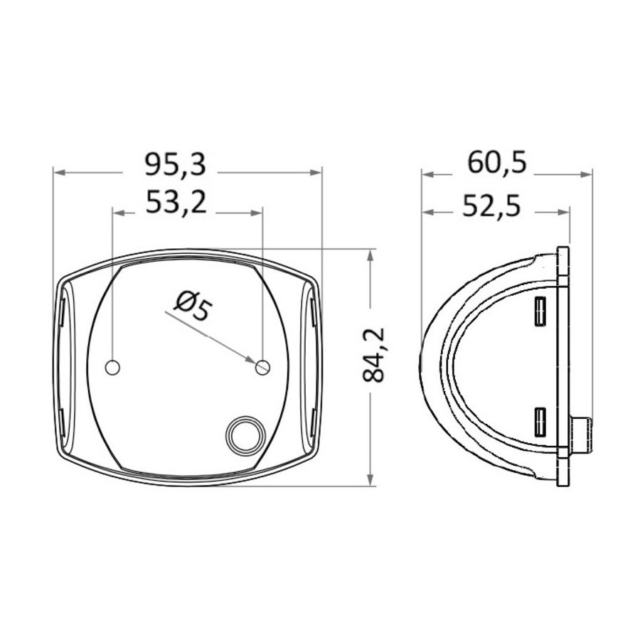 Feux de navigation Sphera II à LED jusqu'à 20 m, corps en polycarbonate 