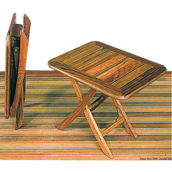 Table pliante en teck réglable en hauteur ARC 