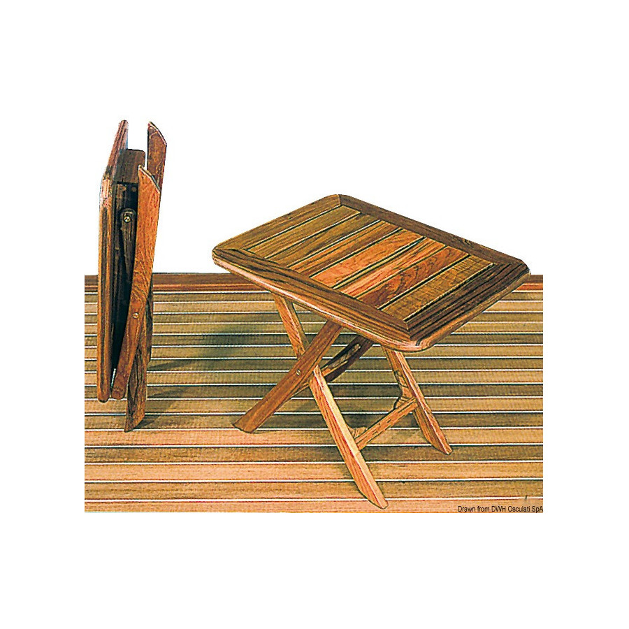Table pliante en teck réglable en hauteur ARC 