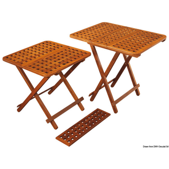 Table pliante en teck et rallonges ARC 