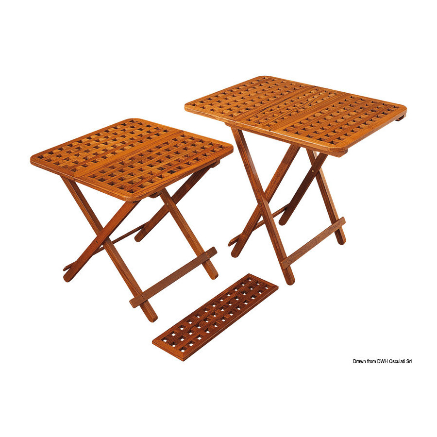 Table pliante en teck et rallonges ARC 