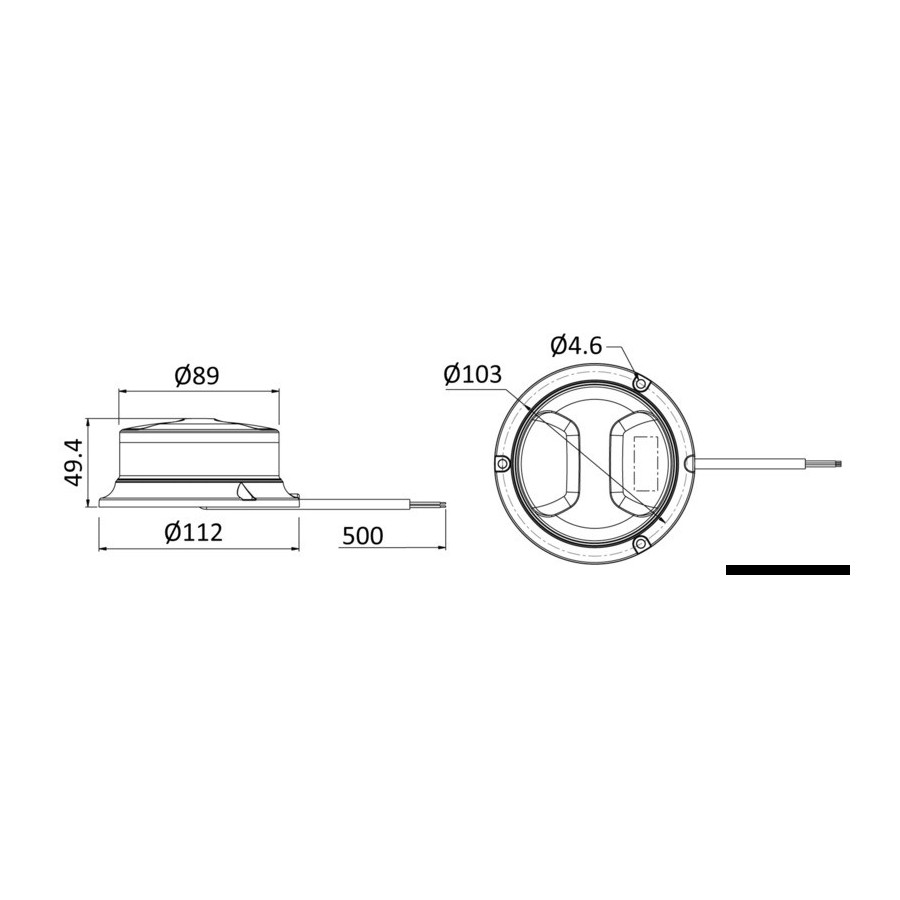 Feu clignotant LED pour véhicules prioritaires et de secours 