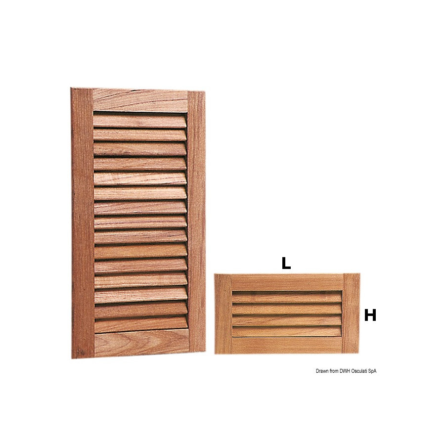 Grilles d'aération à persienne ARC – épaisseur 18 mm 