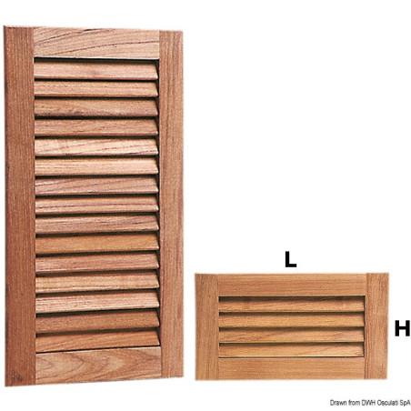 Grilles d'aération à persienne ARC – épaisseur 18 mm