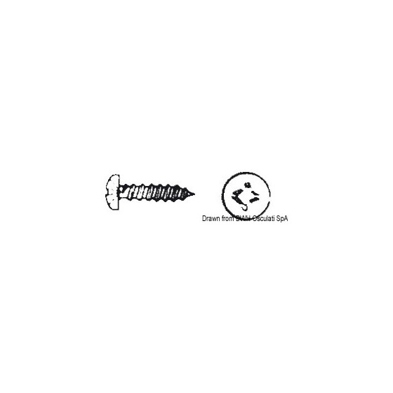 Vis autotaraudeuse tête cylindrique cruciforme, UNI 6954 DIN 7981 